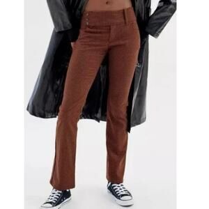 Urban Outfitters NWT Brown and Black Y2K Checkered Bootcut Pants Size 4